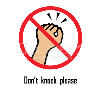 Do not knock vector sign