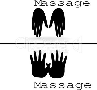 Massage logo hand, vector logo template. - Vector illustration