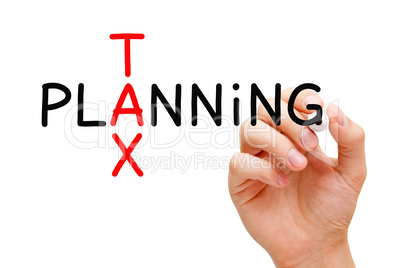 Tax Planning Crossword Concept