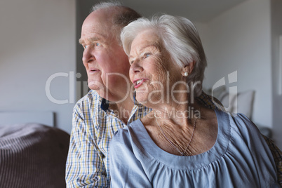 Senior couple sitting together