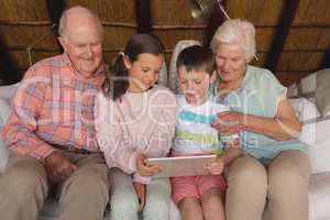 Multi-generation family using digital tablet