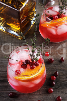 Cranberry  Orange Bourbon Smash