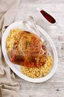 Baked turkey thigh