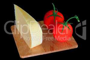 Wedge Smocked Gouda Cheese and Organic Tomatoes