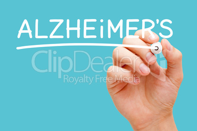 Alzheimers Disease Handwritten With White Marker