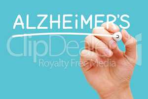 Alzheimers Disease Handwritten With White Marker