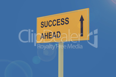 Road sign success ahead