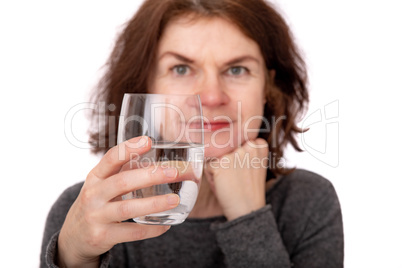 Woman with a glass of water