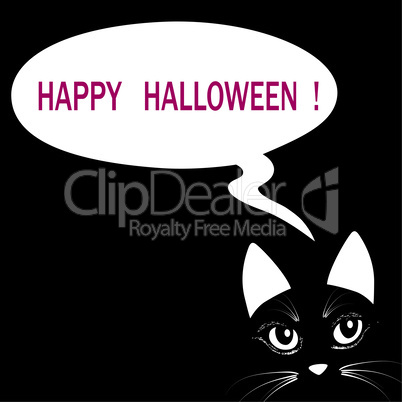 Cat head halloween animal vector illuatration