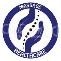 Chiropractic logo hand design. Spine logo template. Spinal Symbol - Vector
