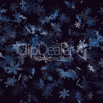 Christmas background with 3d snowflakes winter design illustration.