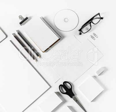 Blank business stationery