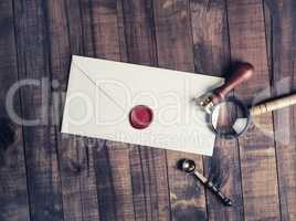 Envelope with wax seal