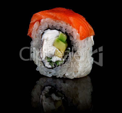 Sushi roll Philadelphia rotated