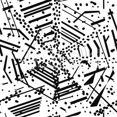 Abstract dot geometric seamless pattern. Artistic background