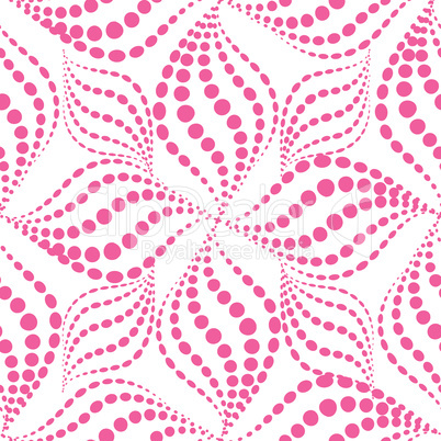 Abstact seamless pattern. Dotted line swirl texture. Dot ornament