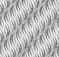 Wavy line dot seamless pattern. Floral texture. Abstract background