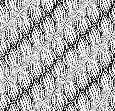 Wavy line seamless pattern. Stylish floral texture. Abstract tiling background