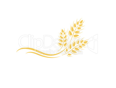 Wheat icon. agriculture farm logo. natural product grain sign