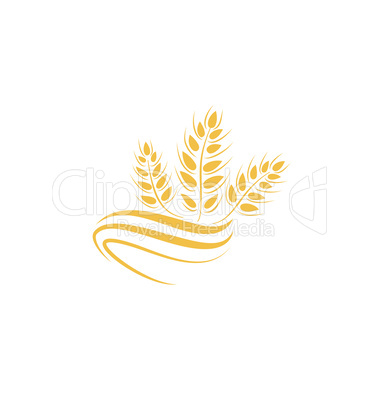 Wheat icon. agriculture farm logo. natural product grain sign