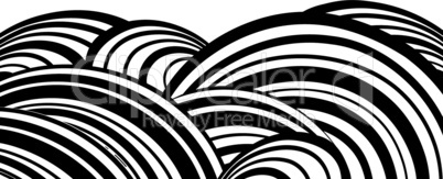 Abstract wavy background. Optical spripe pattern. Wavy black and white wallpaper