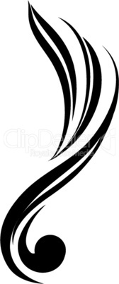 Abstract wave decor element. Wavy logo. Abstract music creative icon decorative design. Line ornament