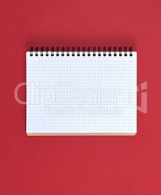 open notebook with white sheets