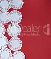 abstract background of white lace paper figures