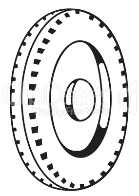 The contour of the wheel