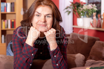 Middle aged woman in home environment