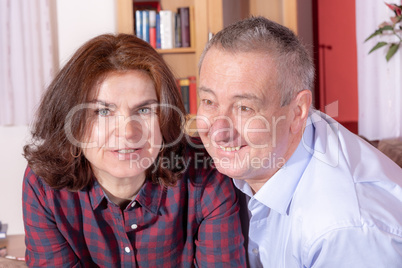 Husband and wife in home environment