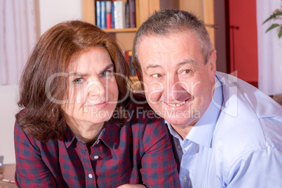 Husband and wife in home environment