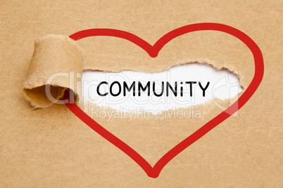 Community Ripped Heart Paper Concept