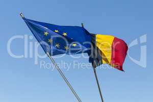 European flag with Belgium flag