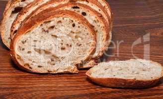 Sliced fresh bread