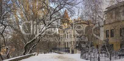Shahs Palace in Odessa, Ukraine at winter time