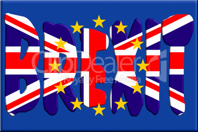 Concept Brexit. England and EU
