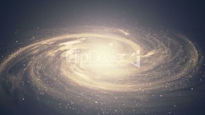 Rotating spiral galaxy.A beautiful space scene with a rotating galaxy