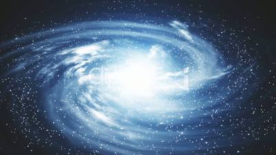 Rotating spiral galaxy.A beautiful space scene with a rotating galaxy