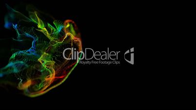 Abstract background of fluid particles.On beatiful relaxing Background. Glittering Particles With Bokeh. Slow motion