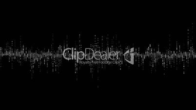 Digital waveform equalizer HUD in black background. Technological abstract element of a futuristic interface