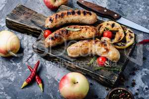 Delicious grilled sausages