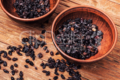 Berries of dried barberry