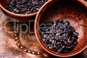 Berries of dried barberry