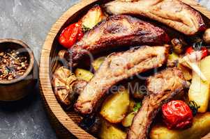 Roasted barbecue pork ribs