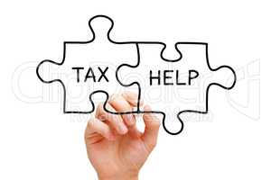 Tax Help Jigsaw Puzzle Concept