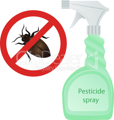 Pest control. Pesticide spray vector illustration