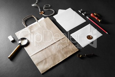 Paper bag, envelopes, stationery