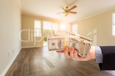 Handing Over Thousands of Dollars In Empty Room of House