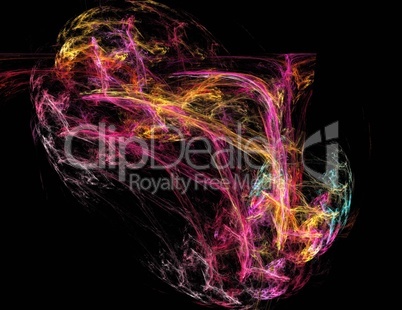 image of one Digital Fractal on Black Color image of one Digital Fractal on Black Color